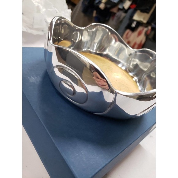 Coastal Collection Sterling Bowl Silver Stainless Steel Rose Pattern Serveware - Picture 4 of 14